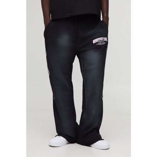 Jogging flare pailleté délavé - S - Boohooman - Modalova