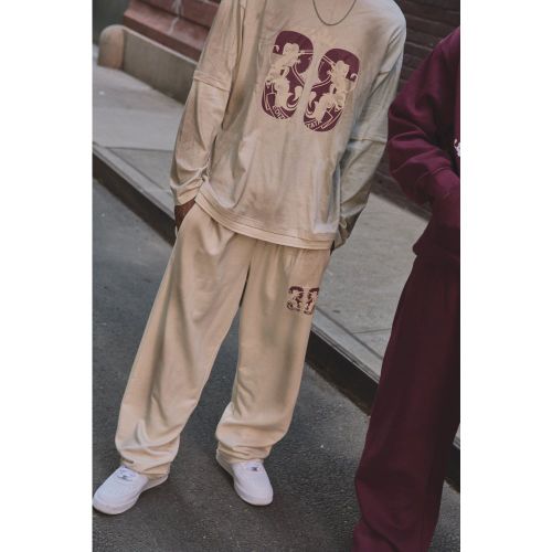 Jogging oversize universitaire délavé - S - Boohooman - Modalova