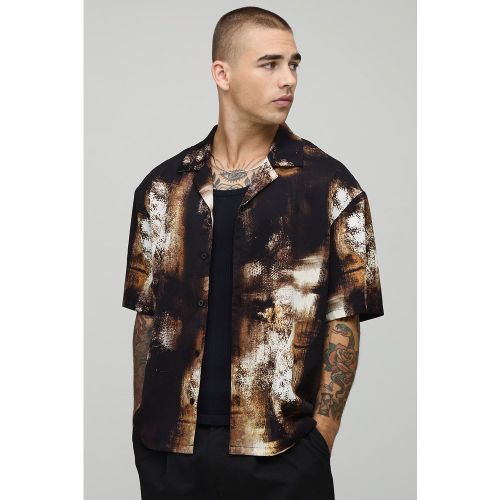 Chemise oversize imprimée à manches courtes - S - Boohooman - Modalova