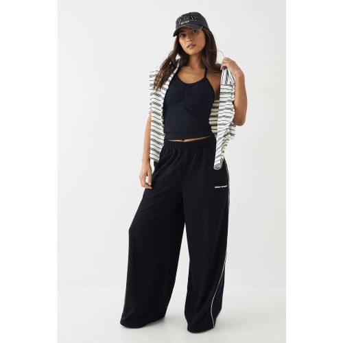 Jogging Taille Moyenne Jambes Larges avec Détails de Passepoil | Taille Medium - DSGN Studio - Modalova