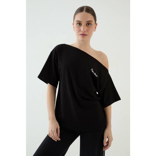 T-shirt À Épaule Dénudée Script | Taille Small - DSGN Studio - Modalova
