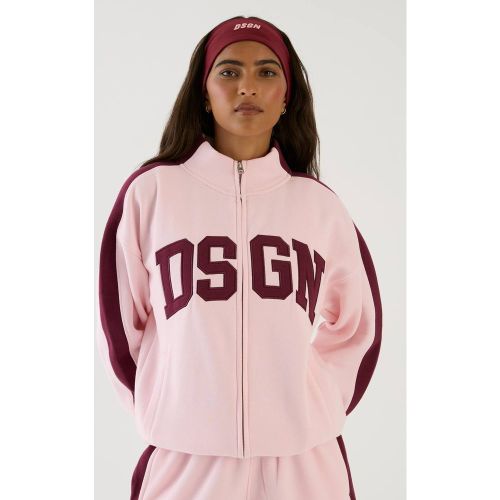 Ensemble De Survêtement Court Bomber À Col Montant Zippé Avec Bandes Latérales | Taille Medium - DSGN Studio - Modalova