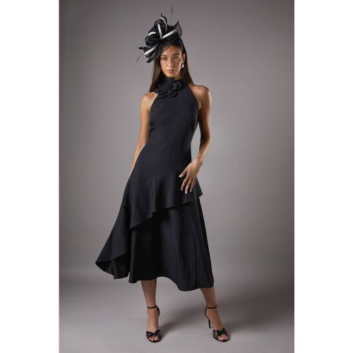 Robe Mi-Longue à Col Montant avec Détail Corsage | Taille 44 - Coast - Modalova