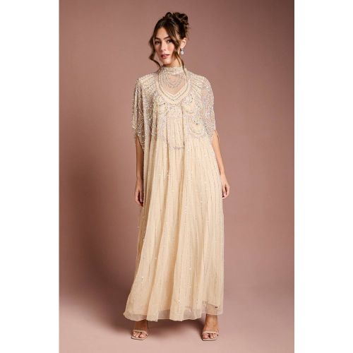 Robe Mi-Longue en Mousseline Richement Ornée | Taille 38 - Coast - Modalova