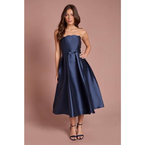 Robe Midi Bustier à Bords Festonnés | Taille 46 - Coast - Modalova