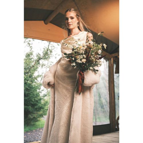 Robe de Mariée Maxi à Corset Drapé avec Nœud | Taille 38 - Coast - Modalova