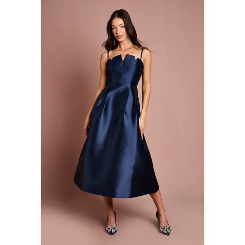 Robe Midi en Sergé avec Détail d'Encolure Crantée | Taille 46 - Coast - Modalova