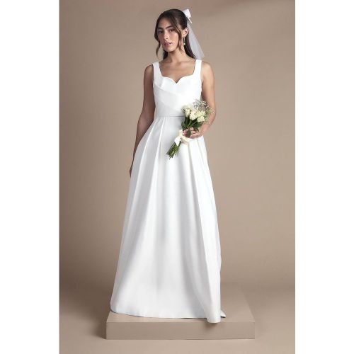 Robe de Mariée Bustier Satin Plissé Jupe Ample | Taille 44 - Coast - Modalova