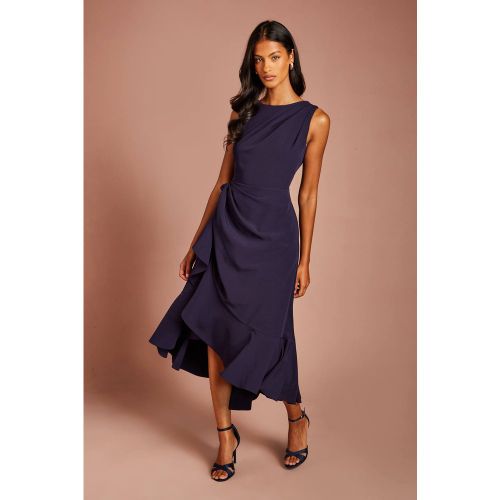 Petite Robe Crêpe à Volants avec Dos Échancré | Taille 44 - Coast - Modalova