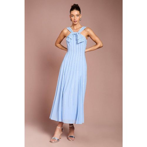Robe Midi Ornementée À Détail Nœud Croisé Devant | Taille 46 - Coast - Modalova