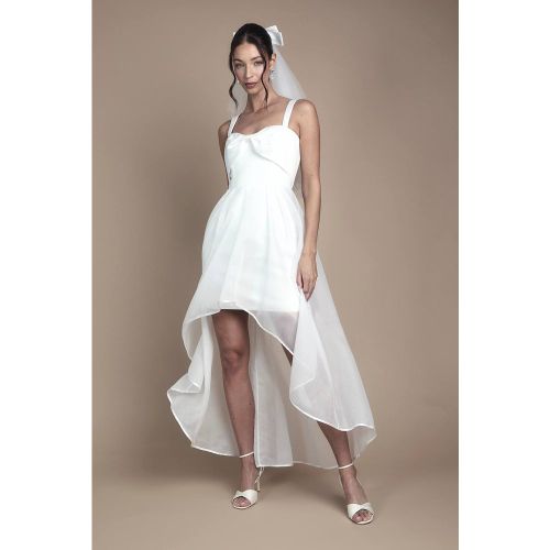 Robe Mini Cœur avec Détail Nœud et Surtupe en Organza | Taille 46 - Coast - Modalova