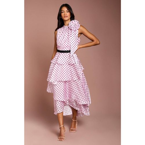 Robe Midi Étagée en Organza à Pois Petite Taille | Taille 42 - Coast - Modalova