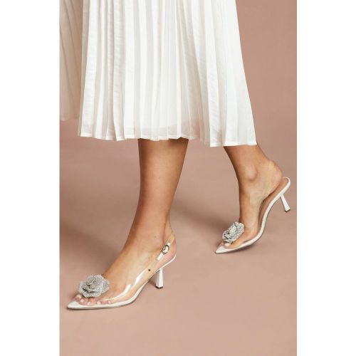 Escarpins De Mariée Venessia En Synthétiquee Transparent Avec Détail Corsage En Strass À Talons | Taille 41 - Coast - Modalova