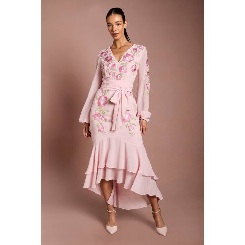 Robe Maxi Asymétrique Ornée De Sequins Et Brodée | Taille 42 - Coast - Modalova