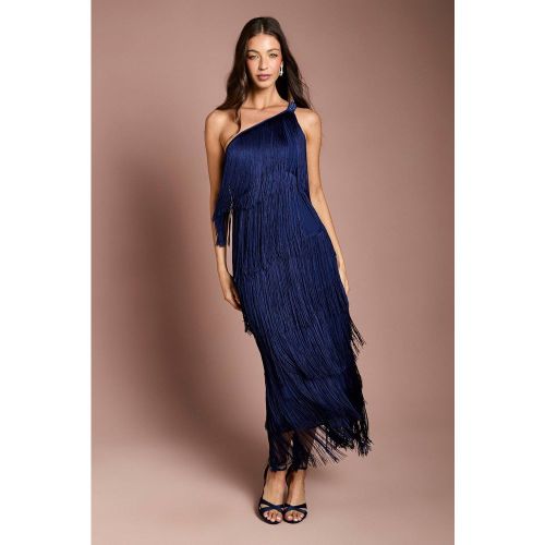 Robe Longue Asymétrique À Franges Étagées | Taille 44 - Coast - Modalova
