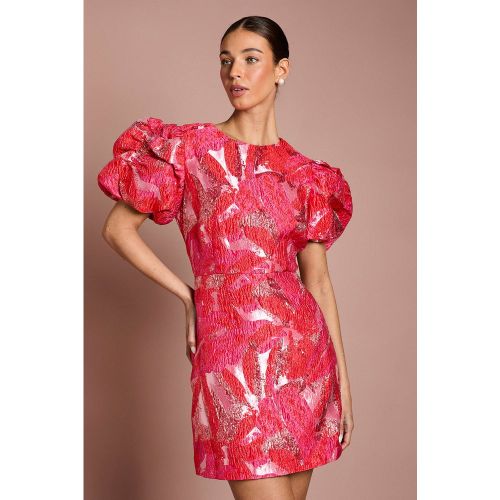 Robe Courte En Jacquard Avec Détail De Boutons | Taille 38 - Coast - Modalova