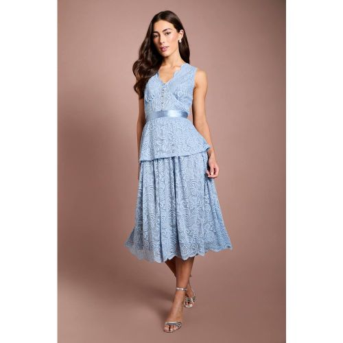 Robe En Dentelle Avec Détail Péplum | Taille 46 - Coast - Modalova