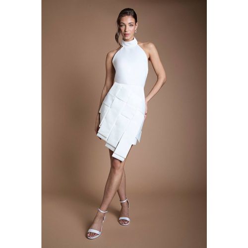 Mini Robe De Mariée En Satin Tissé | Taille 46 - Coast - Modalova