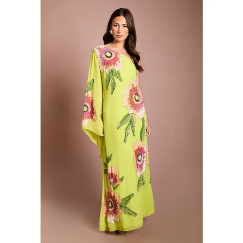 Muse One Shoulder Floral Embellished Maxi Dress | Taille 46 - Coast - Modalova
