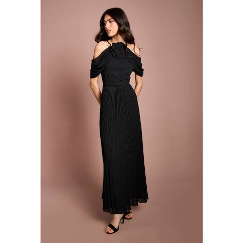 Robe Maxi Plissée À Corsage Et Col Halter Muse | Taille 44 - Coast - Modalova