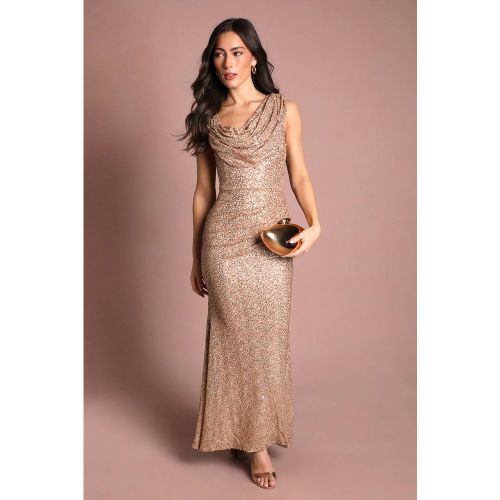 Robe Maxi À Col Bénitier Ornée De Sequins | Taille 42 - Coast - Modalova