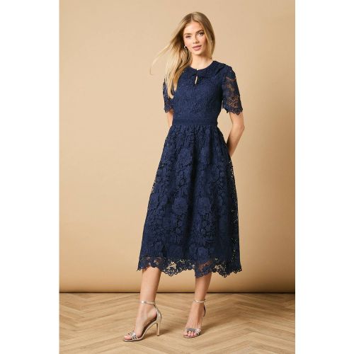 Robe Mi-Longue à Col en Dentelle pour Occasions Spéciales | Taille 16 - Oasis - Modalova