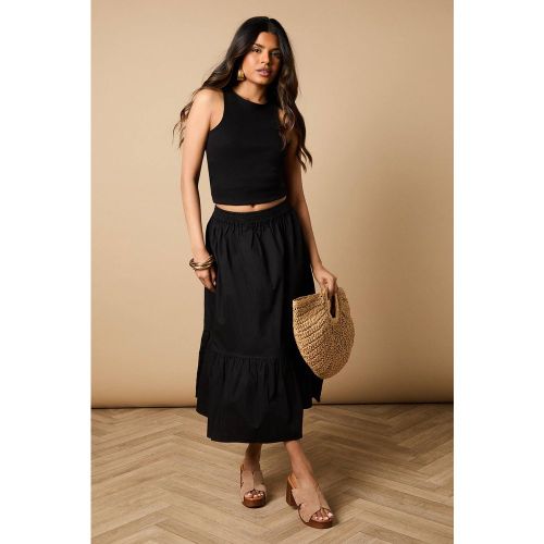 Jupe Midi Popeline Petite | Taille 40 - Oasis - Modalova