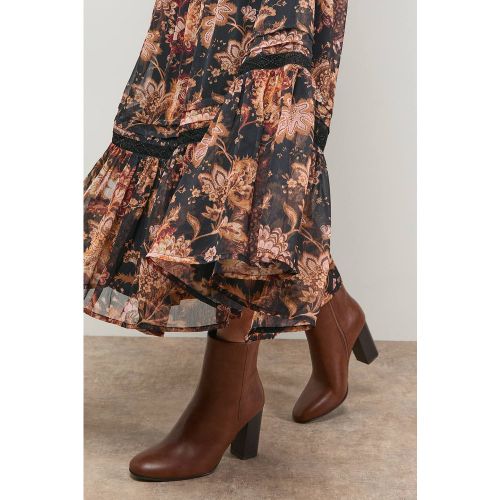 Bottines Louisa à Bout Rond en synthétiquecuir avec Talon Bloc Empilé | Taille 3 - Oasis - Modalova
