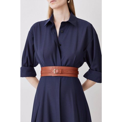 Ceinture en cuir à garniture de boucle | Taille Medium/Large - KarenMillen - Modalova