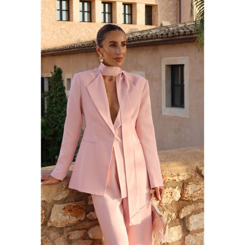 Blazer Tailleur en Viscose Stretch Compact à Col Cravate | Taille 14 - KarenMillen - Modalova