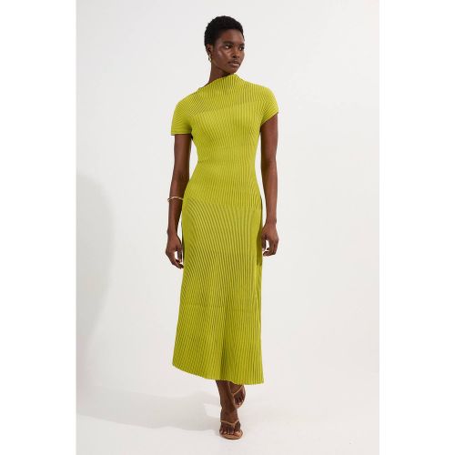 Robe midi en tricot avec détail de point | Taille Medium - KarenMillen - Modalova