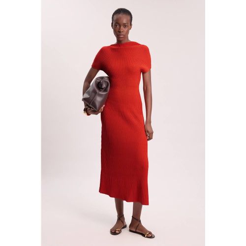 Robe midi en tricot avec détail de point | Taille Medium - KarenMillen - Modalova