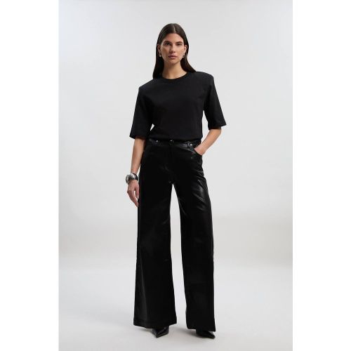 Jean Denim Large à Revêtement Métallisé | Taille 6 - KarenMillen - Modalova