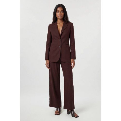 Blazer Petite Cintré À Simple Boutonnage En Mélange Tencel | Taille 16 - KarenMillen - Modalova
