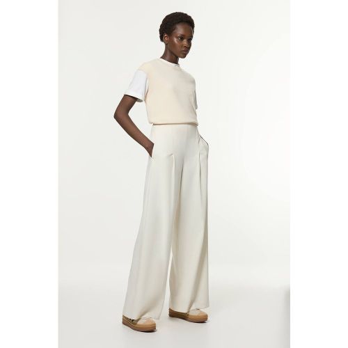 Pantalon Tailleur Petite à Jambes Larges en Stretch Compact Essentiel | Taille 16 - KarenMillen - Modalova