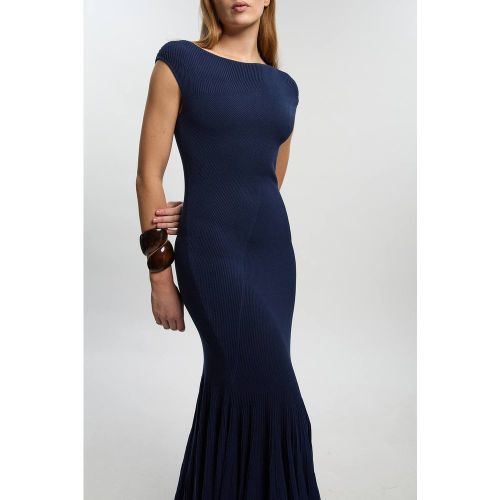 Robe Midi Plissée À Détails Transparents | Taille Medium - KarenMillen - Modalova