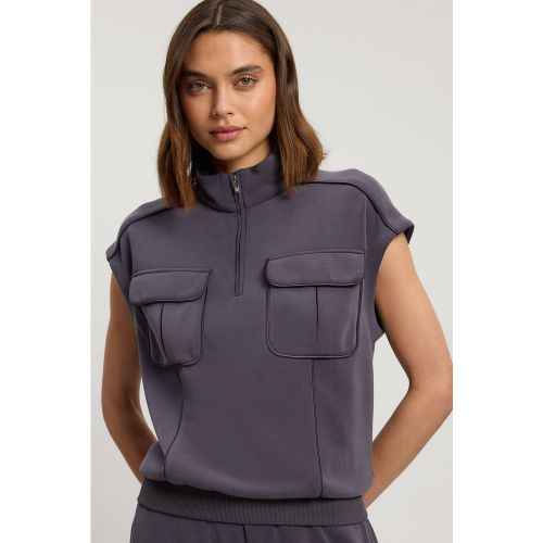 Haut Petite Premium Luxe À Col Cheminée Zippé | Taille Medium - KarenMillen - Modalova