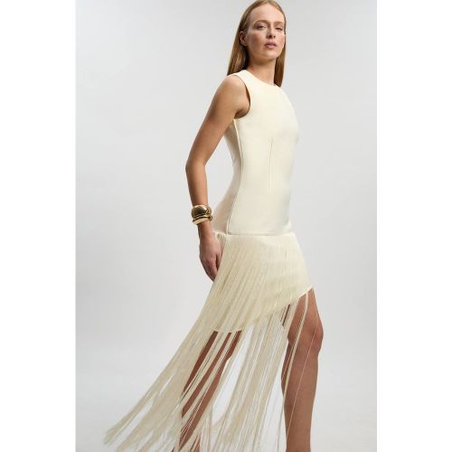 Robe Tricotée Ajustée Petite Taille À Ourlet À Glands | Taille 10 - KarenMillen - Modalova