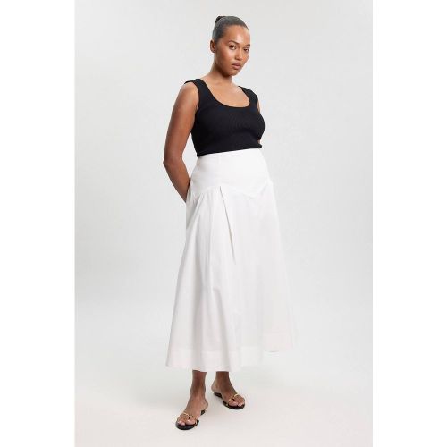 Jupe De Soirée En Coton Tissé Grande Taille Avec Détail Taille Basse | Taille 18 - KarenMillen - Modalova