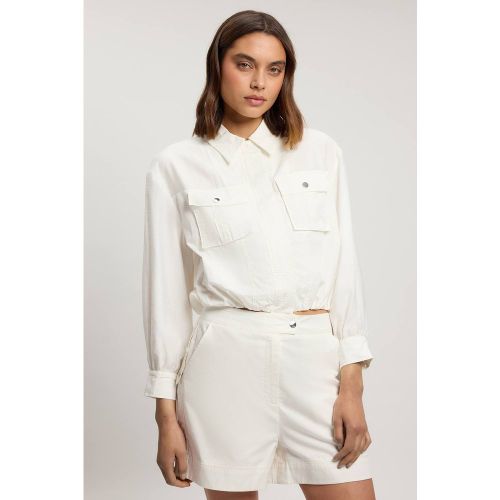 Veste Bomber Courte En Organdi Utilitaire Avec Détails De Poches | Taille 16 - KarenMillen - Modalova