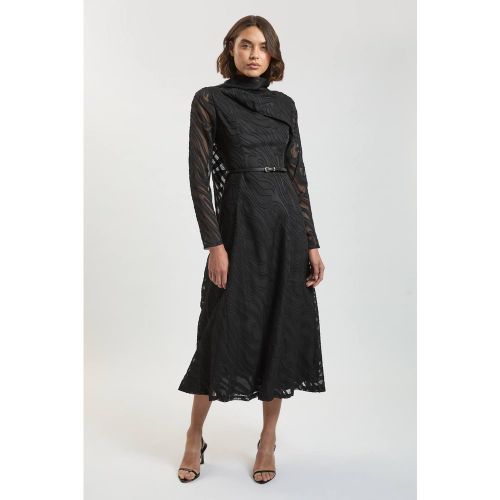 Robe Maxi Tissée À Détail Foulard Et Rayures Slub Auto-rayées | Taille 16 - KarenMillen - Modalova
