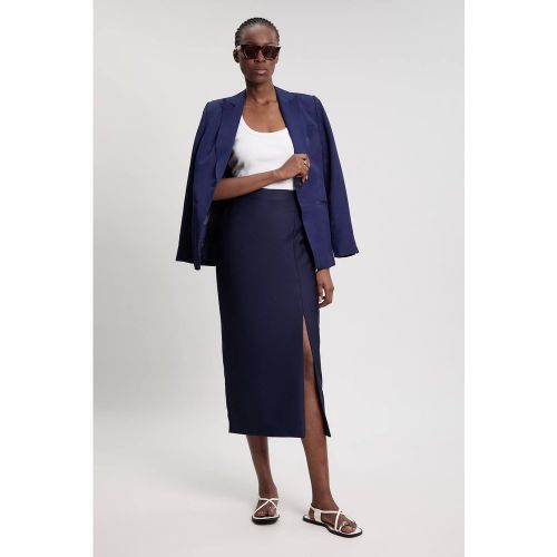 Jupe Crayon Midi Ajustée En Satin Petite | Taille 16 - KarenMillen - Modalova