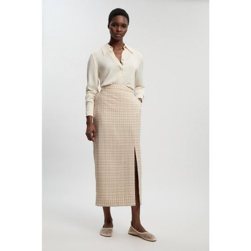 Jupe Crayon Midi Ajustée À Carreaux | Taille 16 - KarenMillen - Modalova