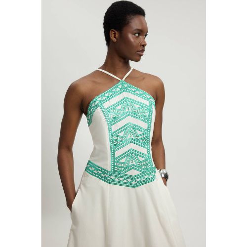Robe Dos Nu À Détail Brodé | Taille 16 - KarenMillen - Modalova