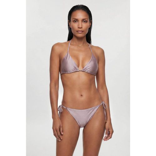 Bas De Bikini Métallisé Avec Détail De Perles | Taille Medium - KarenMillen - Modalova