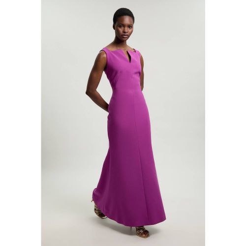 Robe Crayon Mi-longue Ajustée En Stretch Compact À Col Montant Ésynthétiqueré | Taille 18 - KarenMillen - Modalova