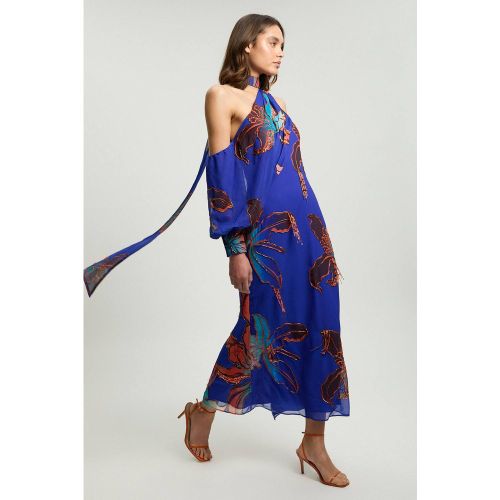 Robe Longue Imprimée À Une Épaule Ornée | Taille 18 - KarenMillen - Modalova