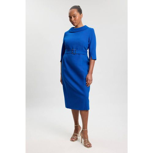 Robe Crayon Midi Ajustée Grande Taille À Col Roulé | Taille 20 - KarenMillen - Modalova