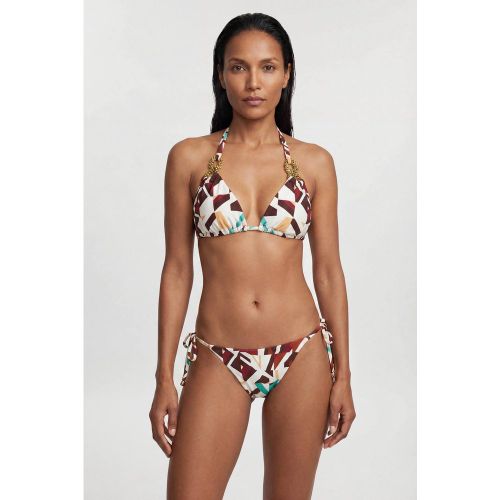 Haut De Bikini À Imprimé Géométrique Avec Détails Ornementaux | Taille Medium - KarenMillen - Modalova