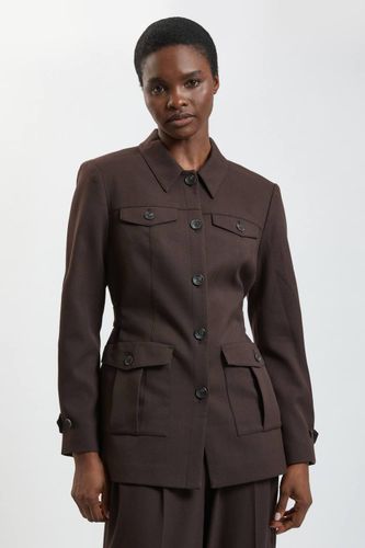 Veste Utilitaire À Texture Chevron | Taille 18 - KarenMillen - Modalova